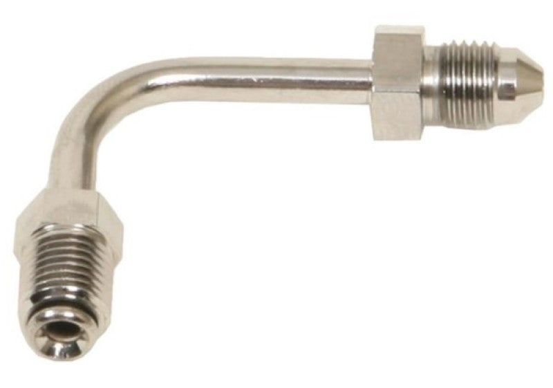 Russell Performance 3/8in-24 Inverted Flare to Male -3AN Steel Chrome 90 Degree Brake Line Fitting-thumbmail-1