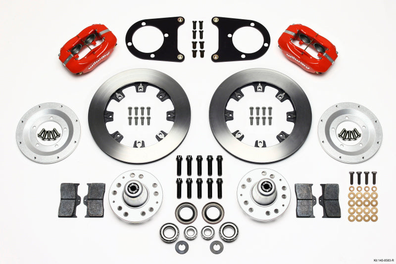 Wilwood Forged Dynalite Front Kit 12.19in Red 37-48 Ford Psgr. Car Spindle-thumbmail-1