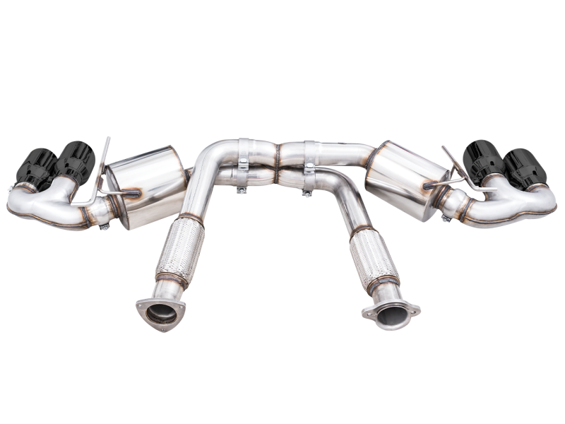 AWE Tuning 2020 Chevrolet Corvette (C8) Touring Edition Exhaust - Quad Diamond Black Tips-thumbmail-4