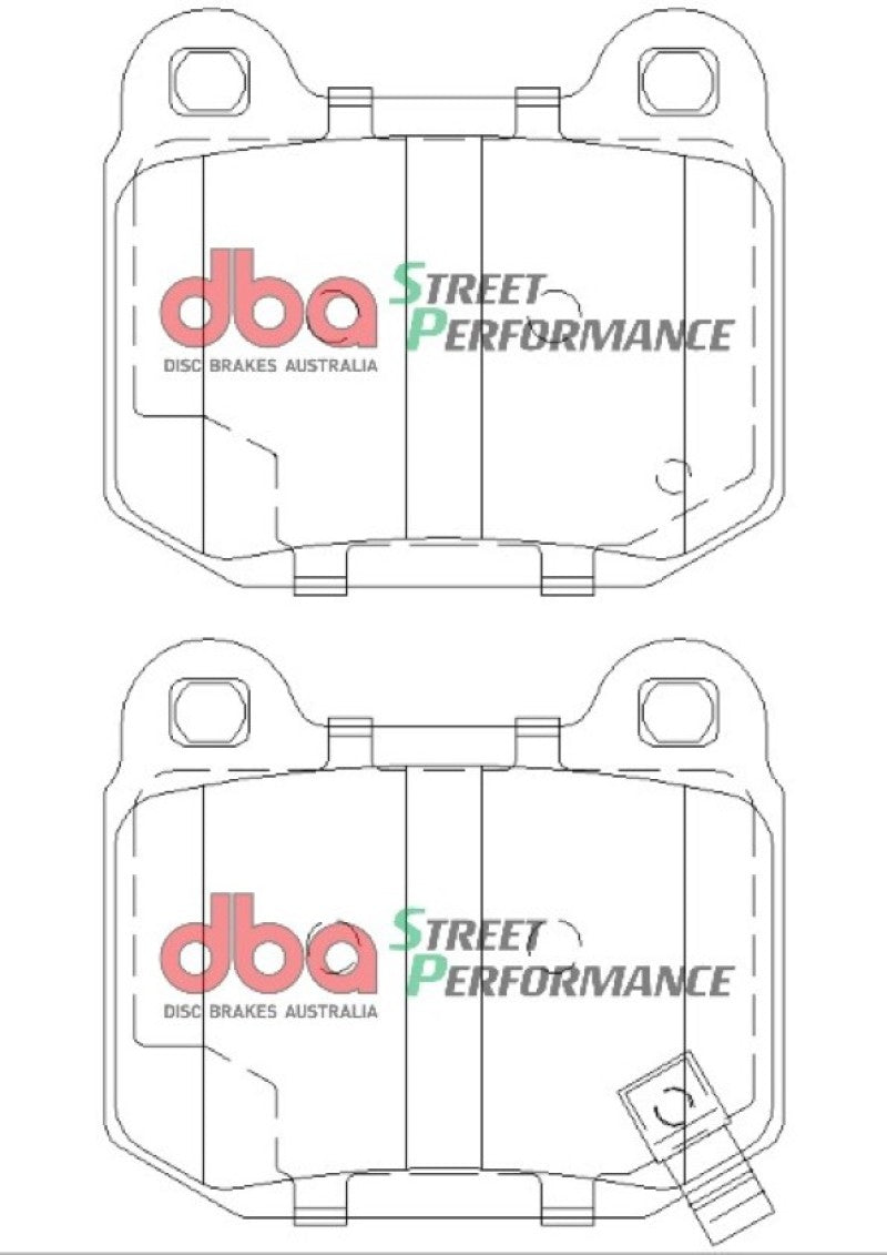 DBA 03-06 EVO / 04-09 STi / 03-07 350Z Track Edition/G35 w/ Brembo SP500 Rear Brake Pads-thumbmail-4