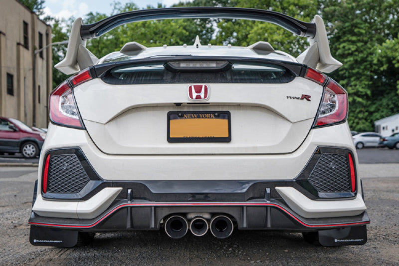 Rally Armor 17-21 Honda Civic Type R Black UR Mud Flap w/ Dark Grey Logo-thumbmail-2