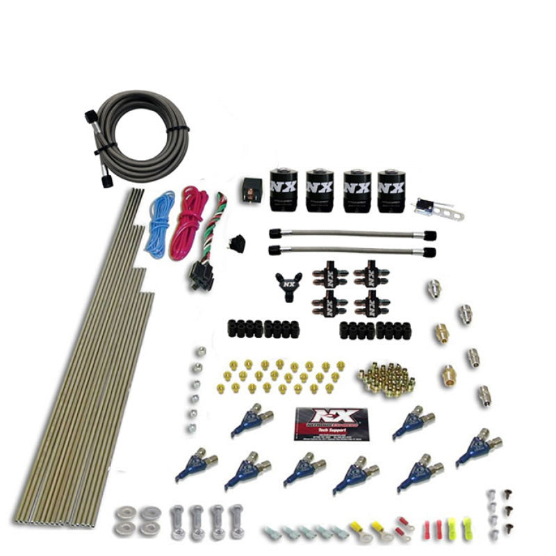Nitrous Express 8 Cyl Piranha Direct Port 4 Solenoids Nitrous Kit (200-600HP) w/No Bottle-thumbmail-1