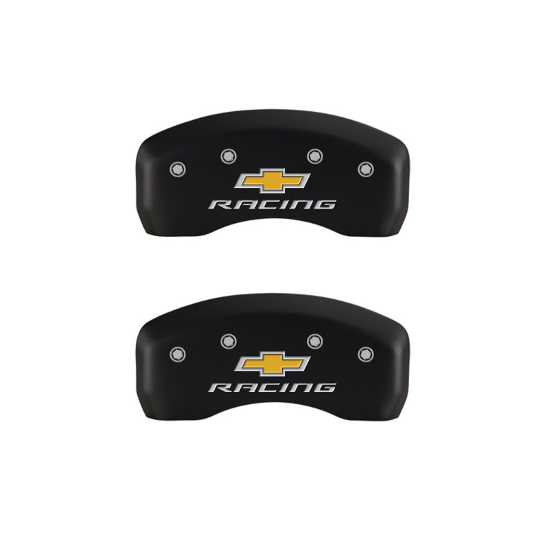 MGP 4 Caliper Covers Engraved Front & Rear Chevy racing Red finish silver ch-thumbmail-4