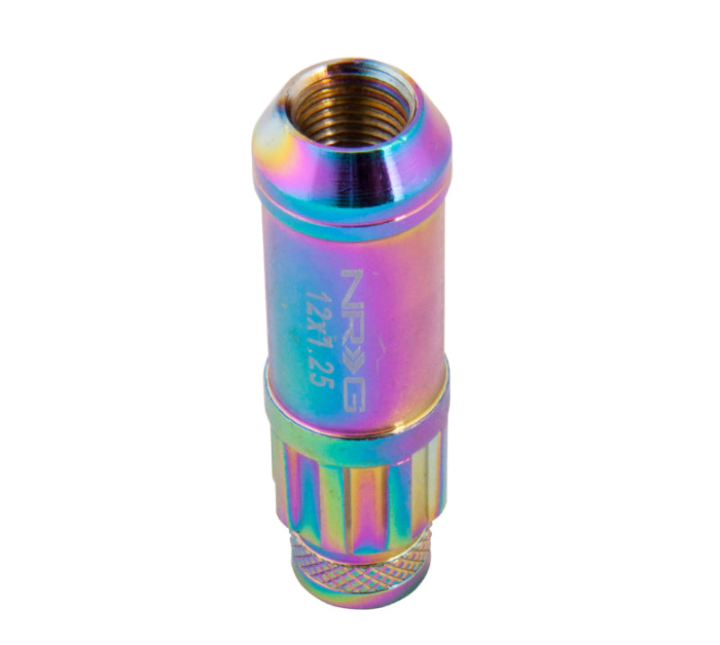 NRG 700 Series M12 X 1.25 Steel Lug Nut w/Dust Cap Cover Set 21 Pc w/Locks & Lock Socket - Neochrome-thumbmail-2