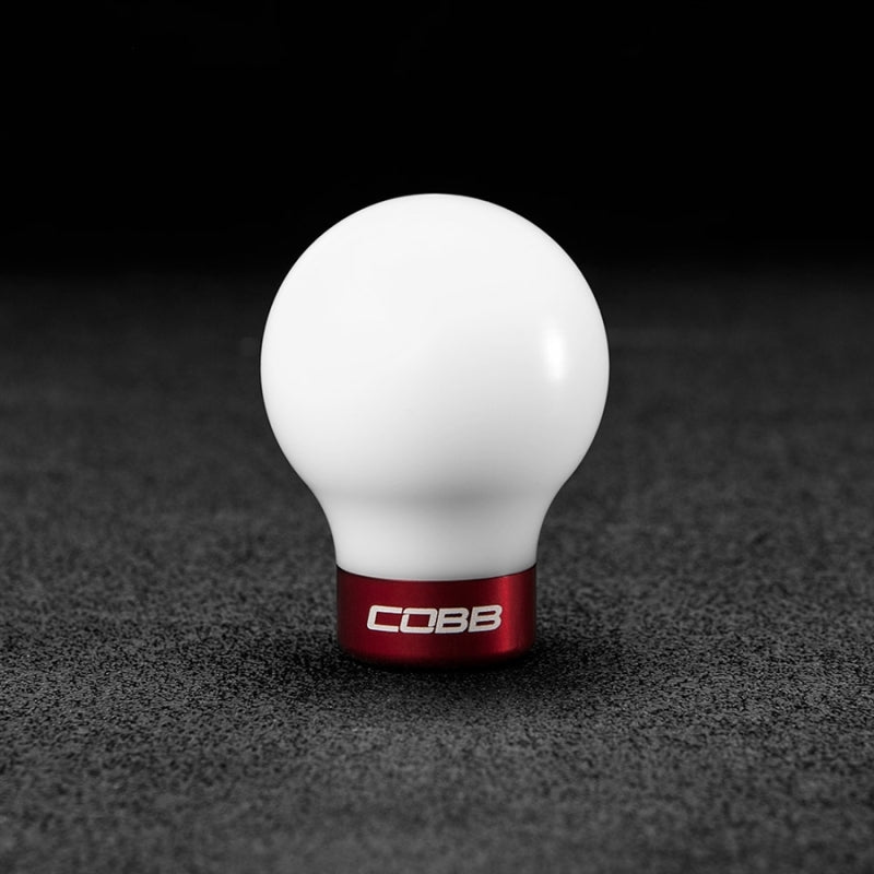 Cobb Subaru 6-Speed COBB Shift Knob - White w/Race Red Collar (Non-Weighted)-thumbmail-1