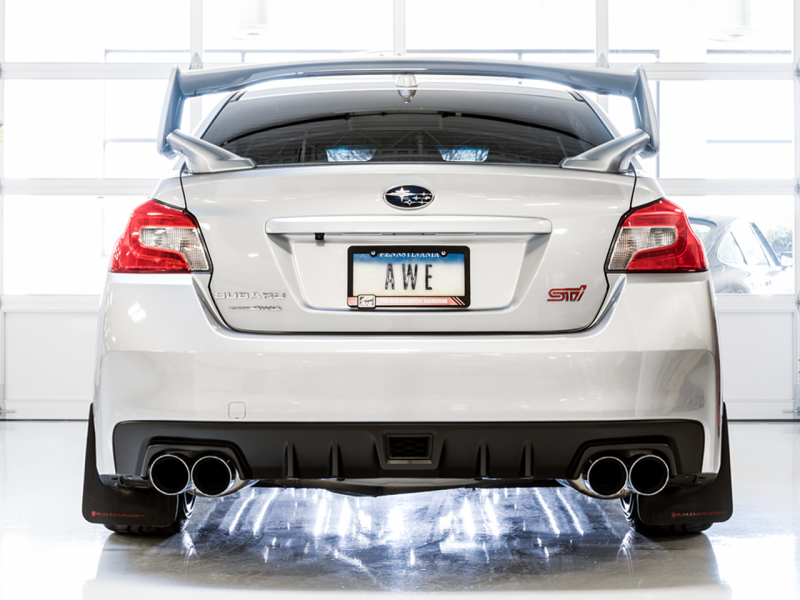 AWE Tuning Subaru STI VA / WRX GV / STI GV Sedan Touring Edition Exhaust - Chrome Silver Tip (102mm)-thumbmail-10