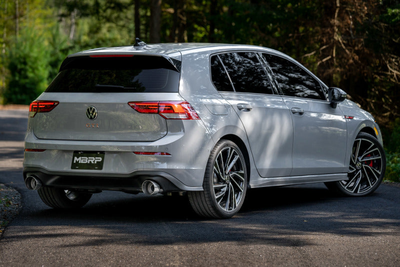 MBRP 2022 VW Golf GTI MK8 T304 SS 3in Cat-Back Exhaust 2.5in Dual Split Rear w/ Carbon Fiber Tips-thumbmail-4