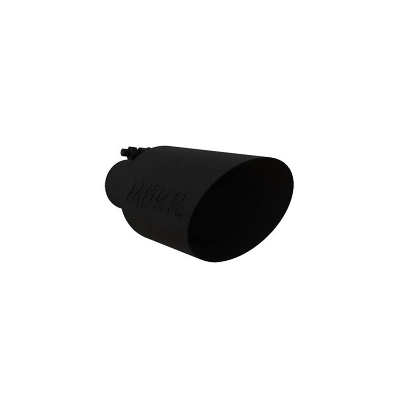 MBRP Universal Dual Wall Angle Rolled End Tip 4-1/2in OD / 2-1/2in Inlet / 11in Length - Black-thumbmail-2
