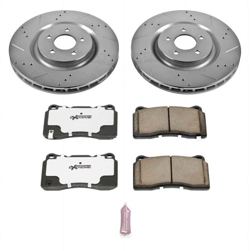 Power Stop 07-14 Ford Mustang Front Z26 Street Warrior Brake Kit-thumbmail-1
