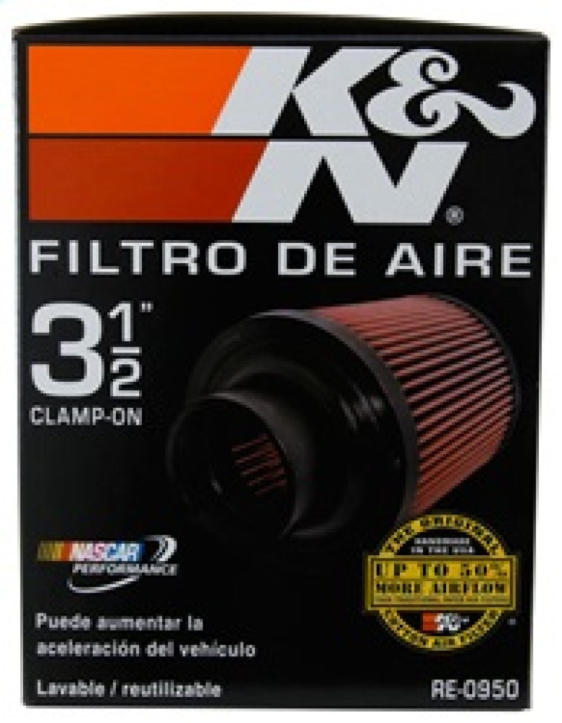 K&N Universal Rubber Filter 3 1/2inch ID FLG / 6inch Base / 4-5/8inch Top / 6inch Height-thumbmail-10