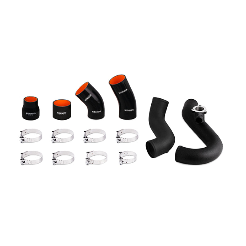 Mishimoto 2015 Ford Mustang EcoBoost Performance Intercooler Kit - Silver Core Wrinkle Black Pipes-thumbmail-5