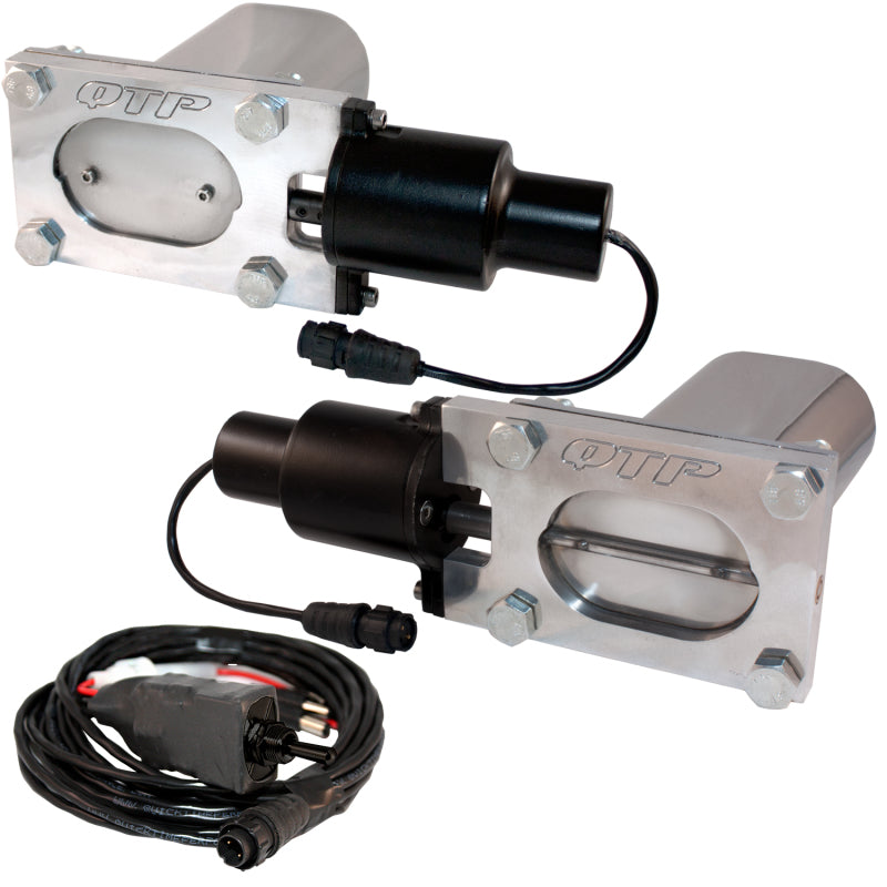 QTP Bolt-On QTEC Dual Low Profile Oval Electric Cutout Valves - Pair-thumbmail-2