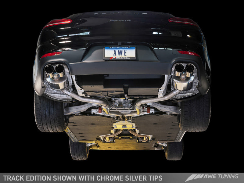 AWE Tuning Panamera 2/4 Track Edition Exhaust (2014+) - w/Chrome Silver Tips-thumbmail-4