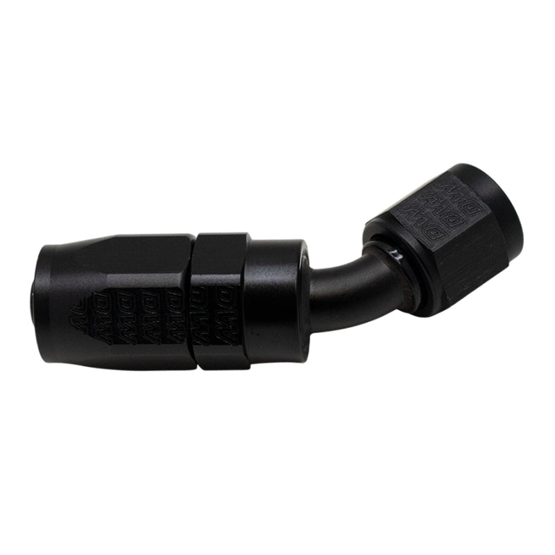 DeatschWerks 6AN Female Swivel 45-Degree Hose End CPE - Anodized Matte Black-thumbmail-1