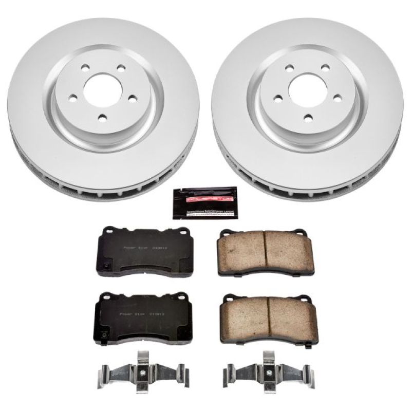Power Stop 07-14 Ford Mustang Front Z17 Evolution Geomet Coated Brake Kit-thumbmail-1