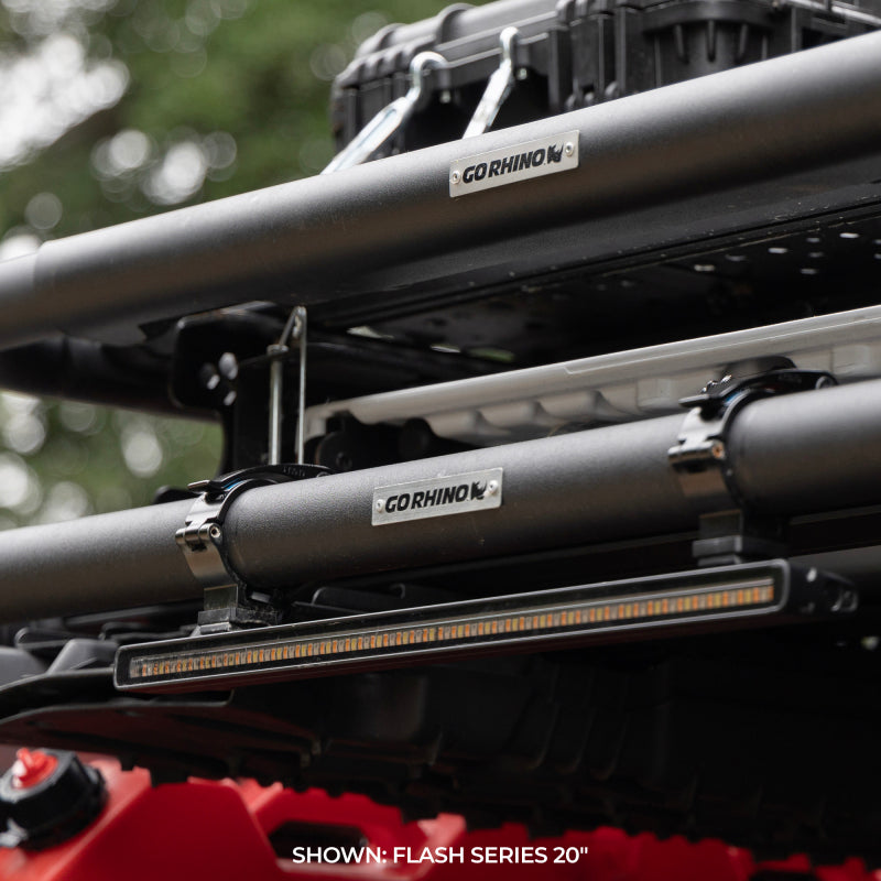 Go Rhino Xplor Flash Series Sgl Multi Function LED Light Bar (Track Mount) 10in. - Blk-thumbmail-2