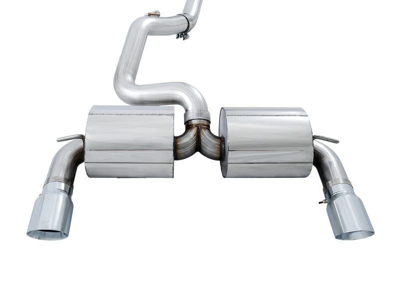AWE Tuning Ford Focus RS Touring Edition Cat-back Exhaust- Resonated - Chrome Silver Tips-thumbmail-5