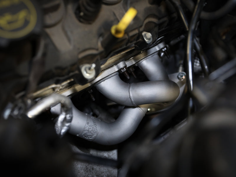 aFe Twisted Steel Shorty Header 11-17 Ford Mustang V6-3.7L - Titanium Coat Finish-thumbmail-2