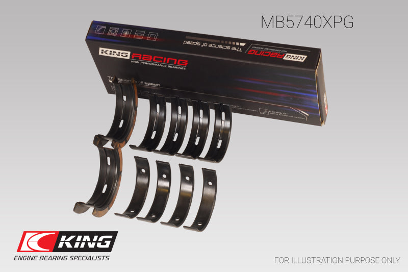 King Subaru EJ20/EJ22/EJ25 Housing Bore + .005 (Size 0.25) Main Bearing Set-thumbmail-2