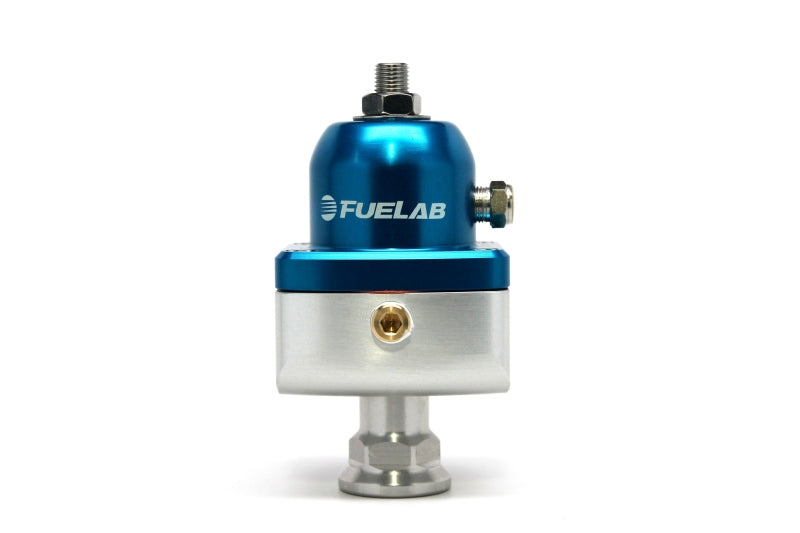 Fuelab 555 Carb Adjustable FPR Blocking 4-12 PSI (1) -8AN In (2) -8AN Out - Blue-thumbmail-1