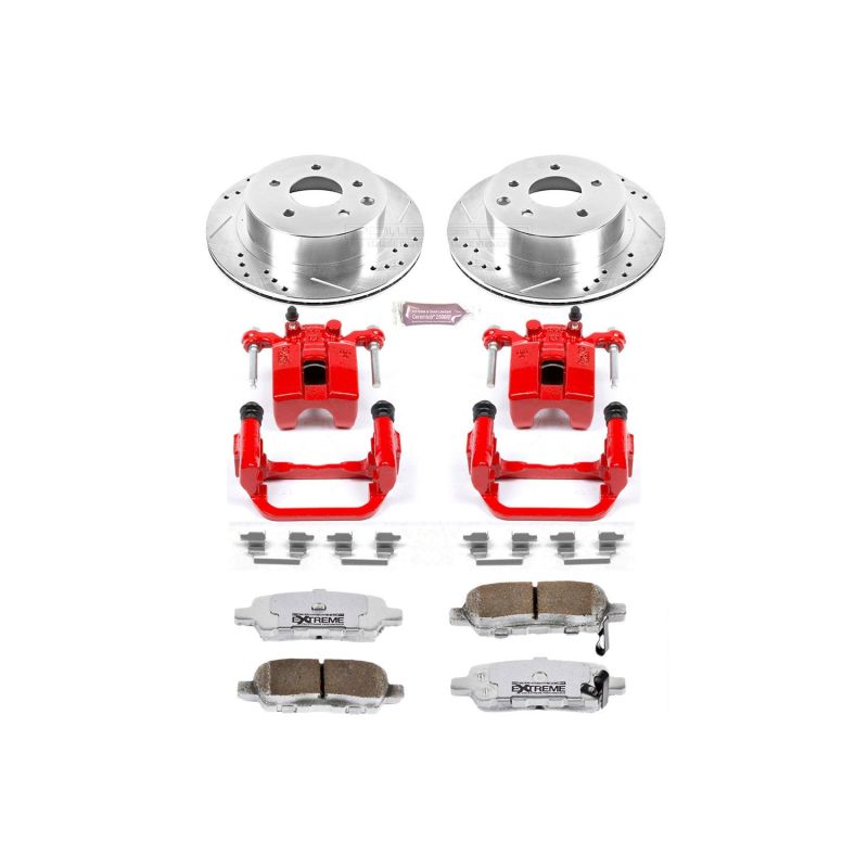 Power Stop 03-05 Infiniti G35 Rear Z26 Street Warrior Brake Kit w/Calipers-thumbmail-1