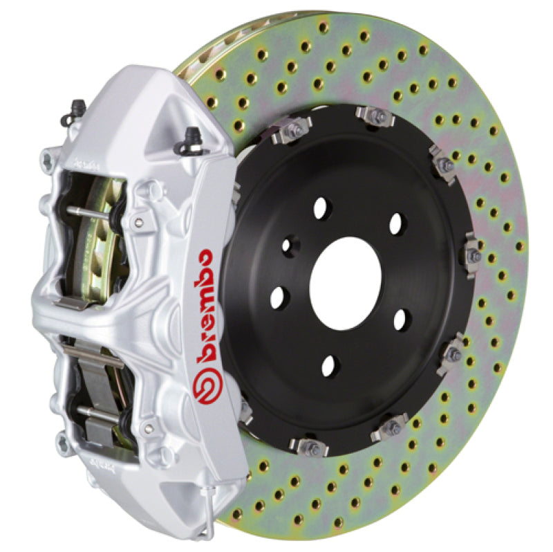 Brembo 11-16 528i Front GT BBK 6 Piston Cast 365x34 2pc Rotor Drilled-Silver-thumbmail-1