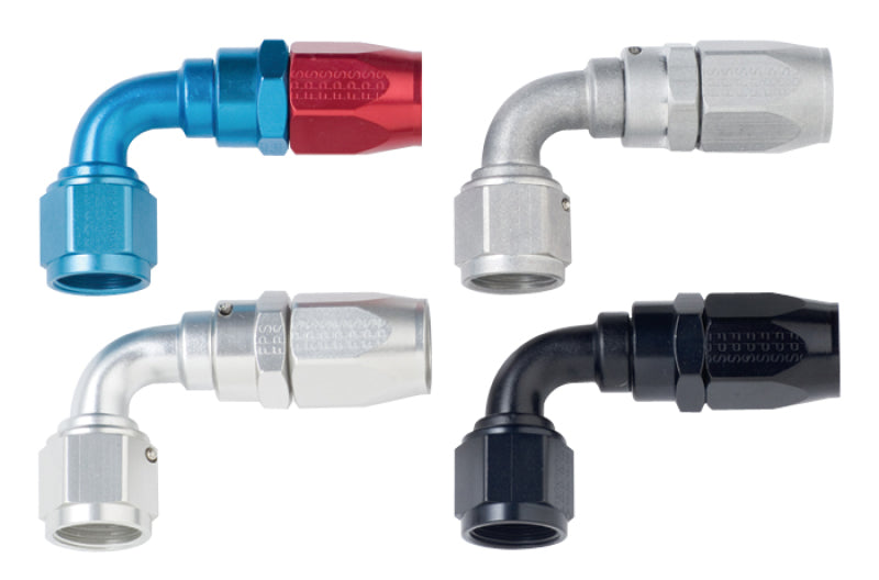 Fragola -4AN x 90 Degree Power Flow Hose End - Black-thumbmail-1