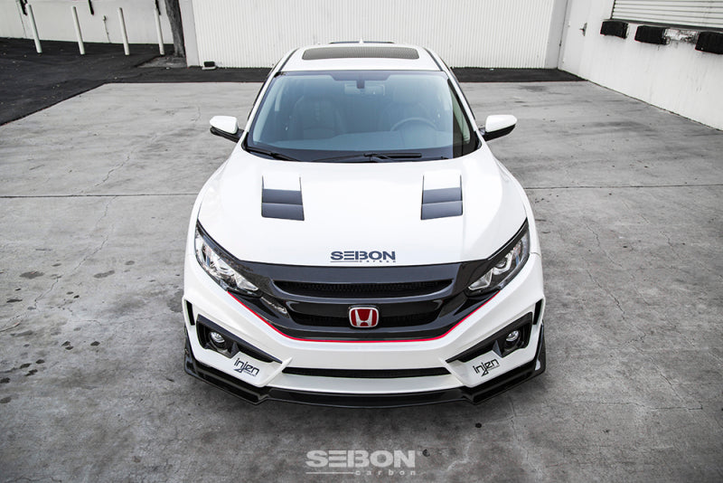 Seibon 2016-2018 Honda Civic Coupe/Sedan/Hatchback TS-Style Carbon Fiber Hood-thumbmail-1