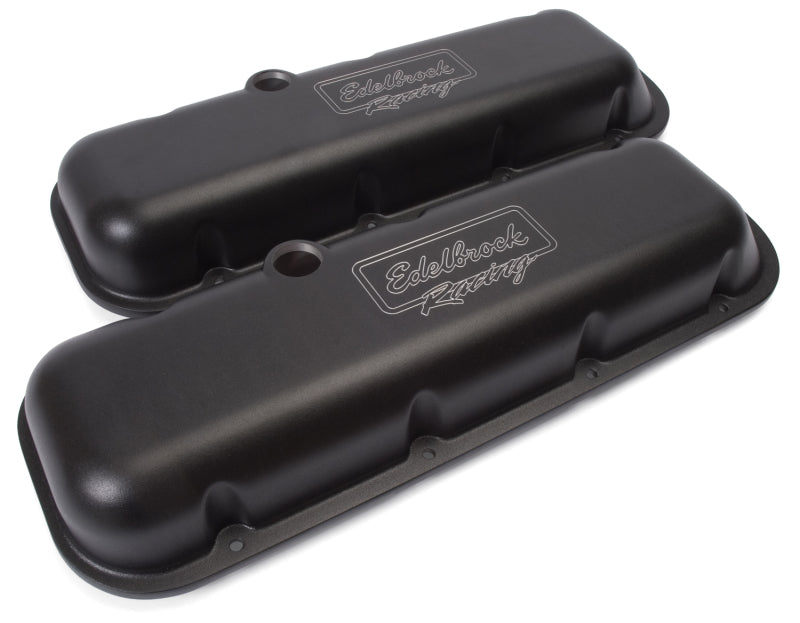 Edelbrock Valve Cover Victor Series Chevrolet 1965 and Later 396-502 V8 Low Black-thumbmail-4