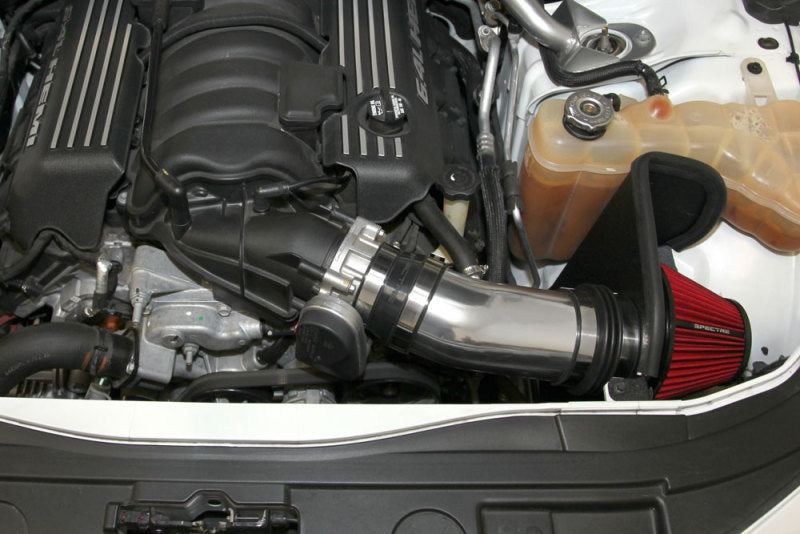Spectre 11-14 Challenger/Charger V8-6.4L F/I Air Intake Kit - Polished w/Red Filter-thumbmail-3
