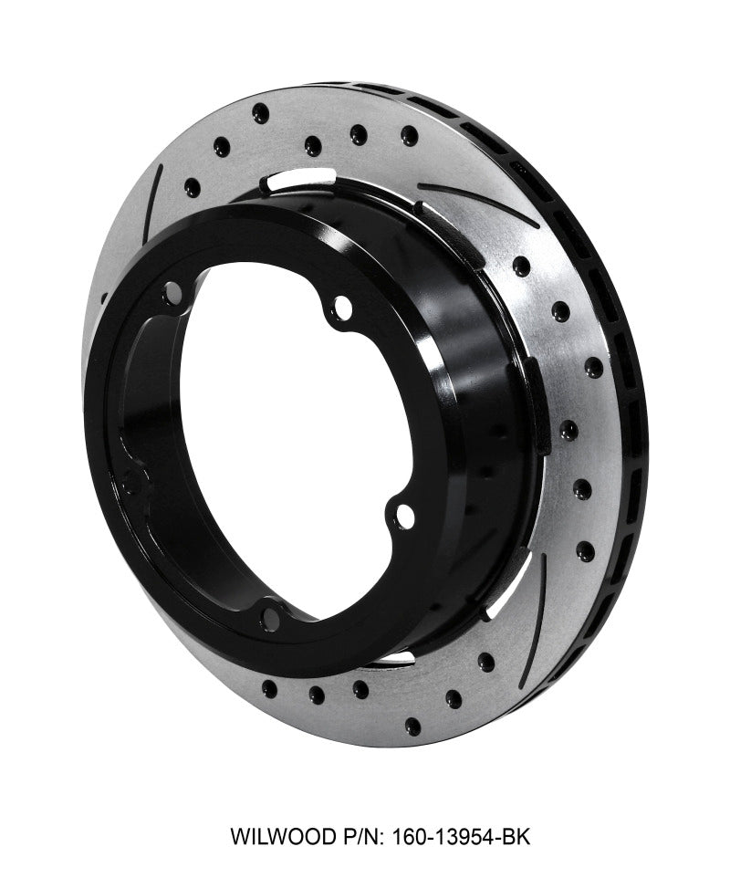 Wilwood Rotor-1.91in Offset-SRP-BLK-Drill-RH 11.00 x .810 - 5 x 5.75in Floater-thumbmail-1