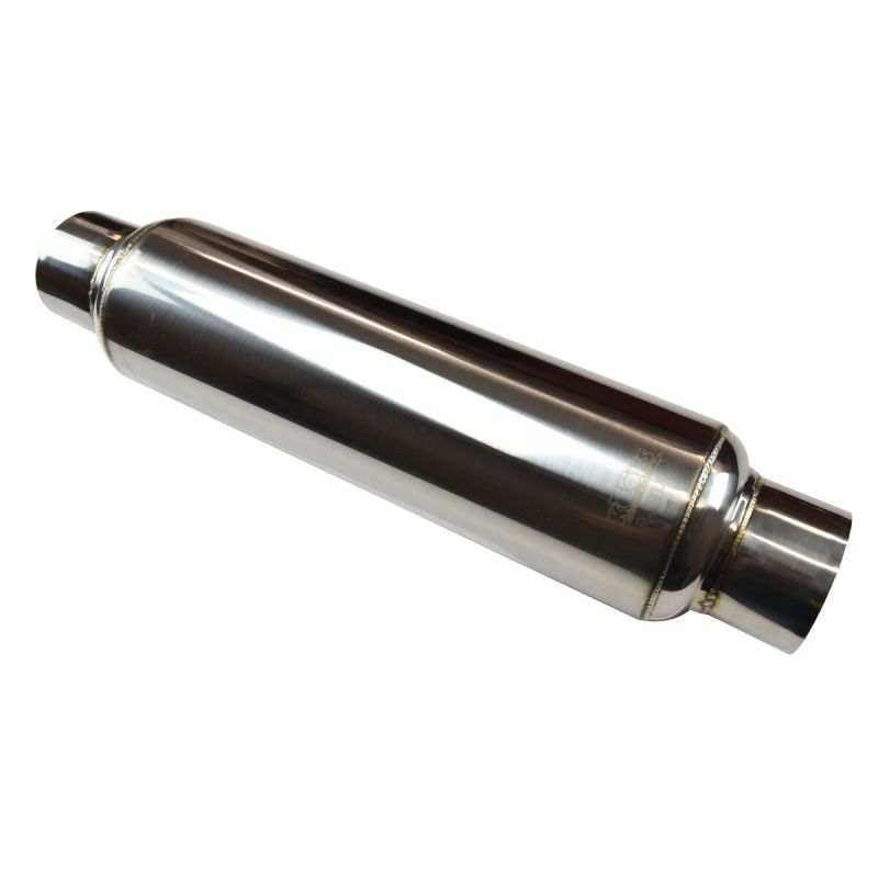 Kooks Universal 3in Round Muffler 14in Long. Pol SS