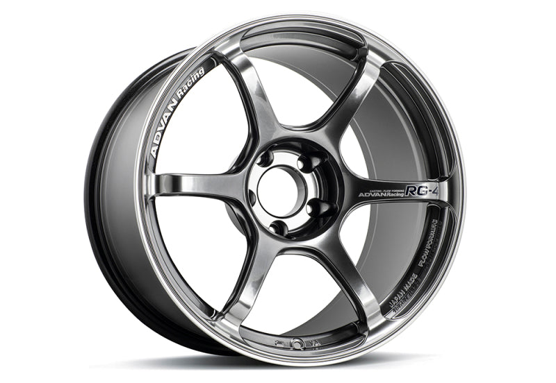 Advan RG-4 18x9 +35 5-114.3 Racing Hyper Black & Ring Wheel-thumbmail-1