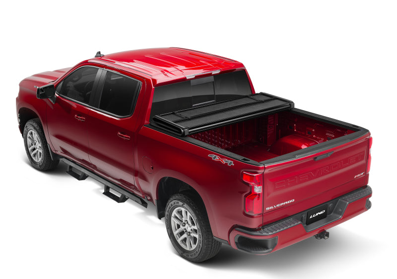 Lund 15-17 Chevy Colorado Fleetside (6ft. Bed) Hard Fold Tonneau Cover - Black-thumbmail-5