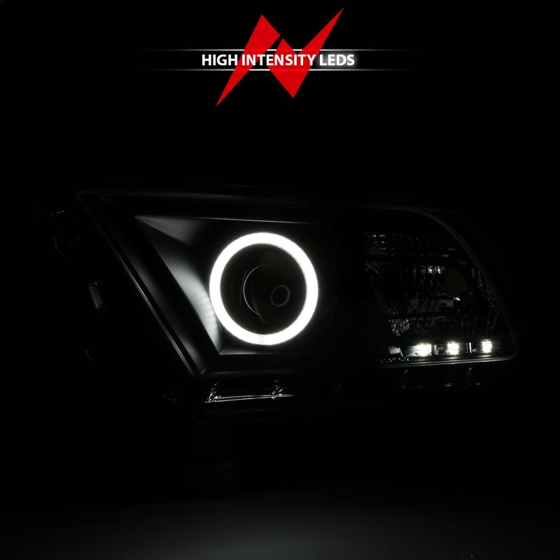 ANZO 2010-2014 Ford Mustang Projector Headlights w/ Halo Black (CCFL)-thumbmail-5