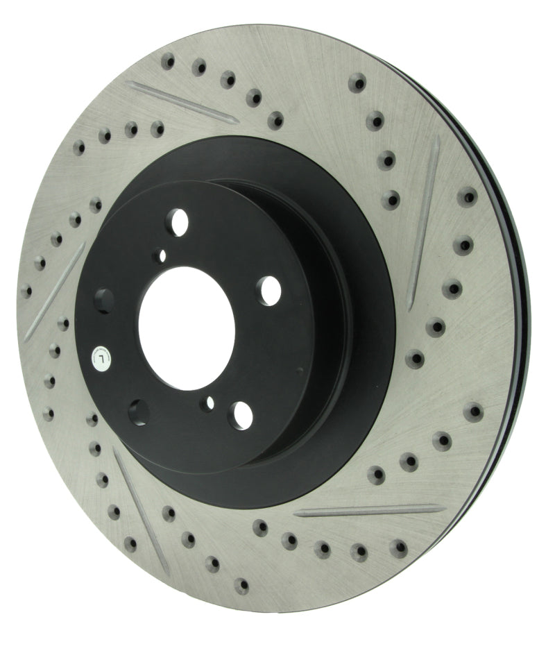 StopTech 02-10 Subaru WRX Slotted & Drilled Left Front Rotor (exc. STi)-thumbmail-4