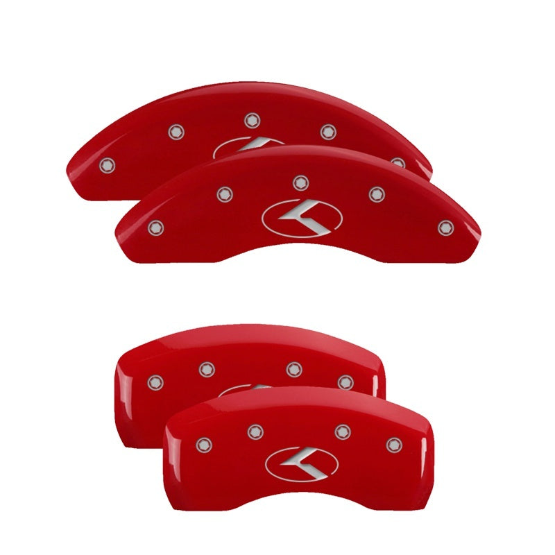 MGP 4 Caliper Covers Engraved Front Accord Rear Accord Red Finish Silver Char 2018 Honda Accord-thumbmail-1