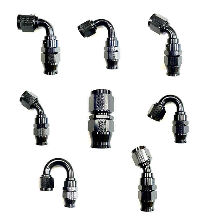 Fragola -6AN Real Street x 150 Degree Hose End Black For PTFE Hose-thumbmail-1