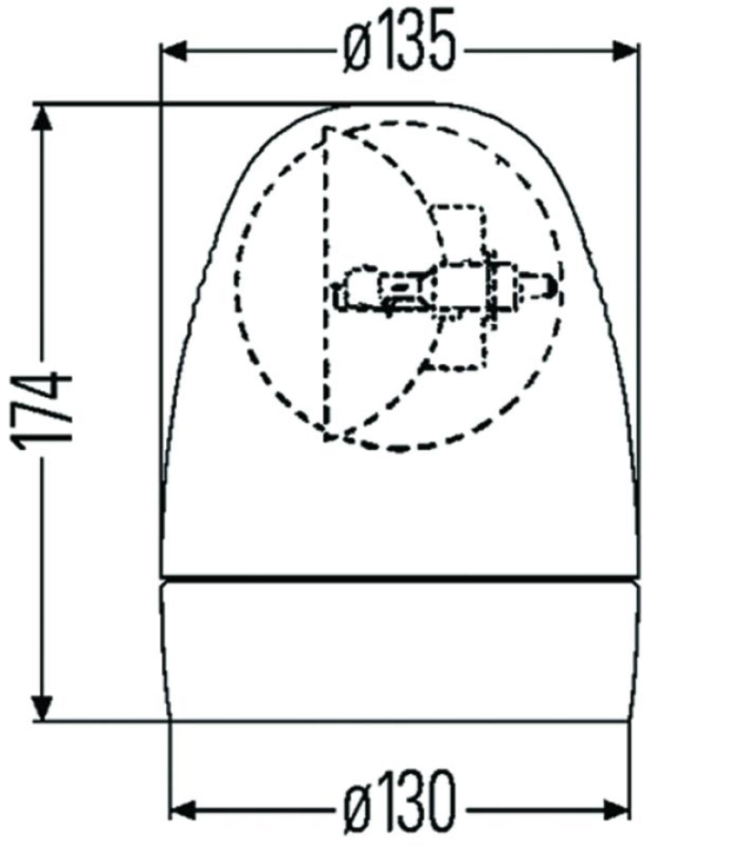 Hella Rotating Beacon H12V Amber Lamp 2Rl-thumbmail-2
