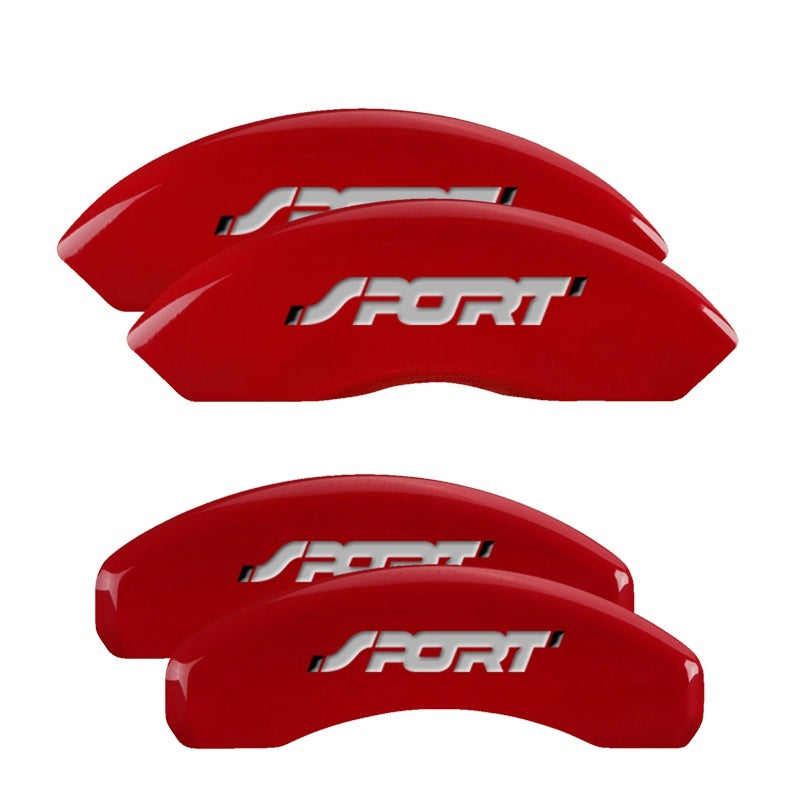 MGP 4 Caliper Covers Engraved Front & Rear Edge Red finish silver ch-thumbmail-1