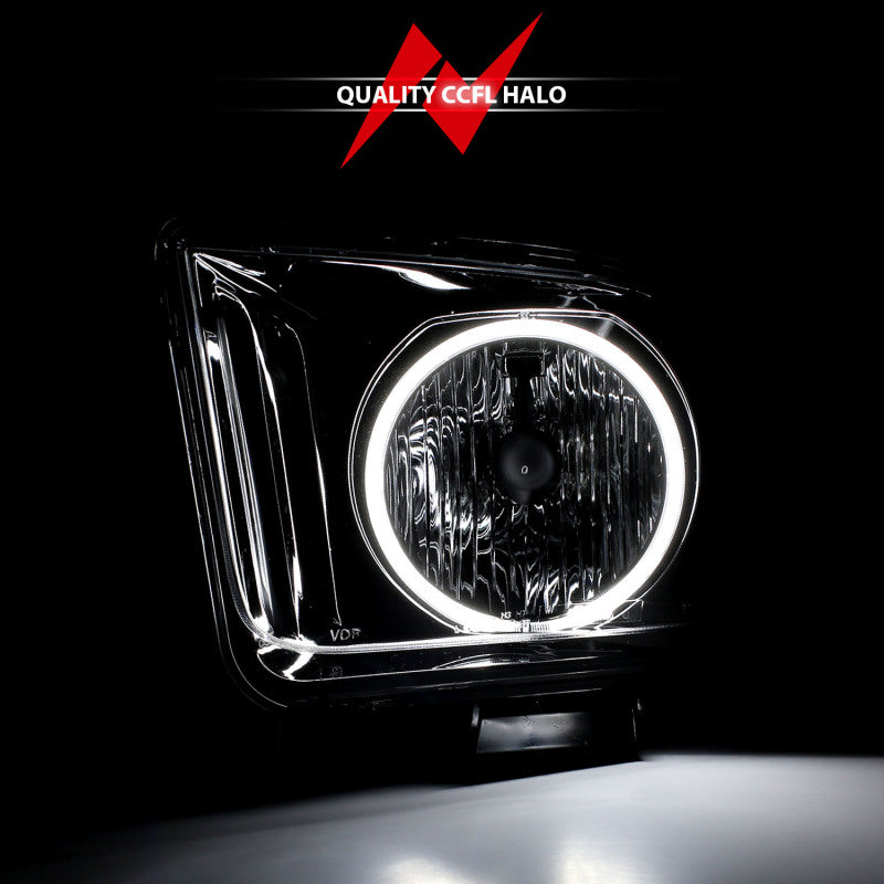 ANZO 2005-2009 Ford Mustang Crystal Headlights w/ Halo Black (CCFL)-thumbmail-5