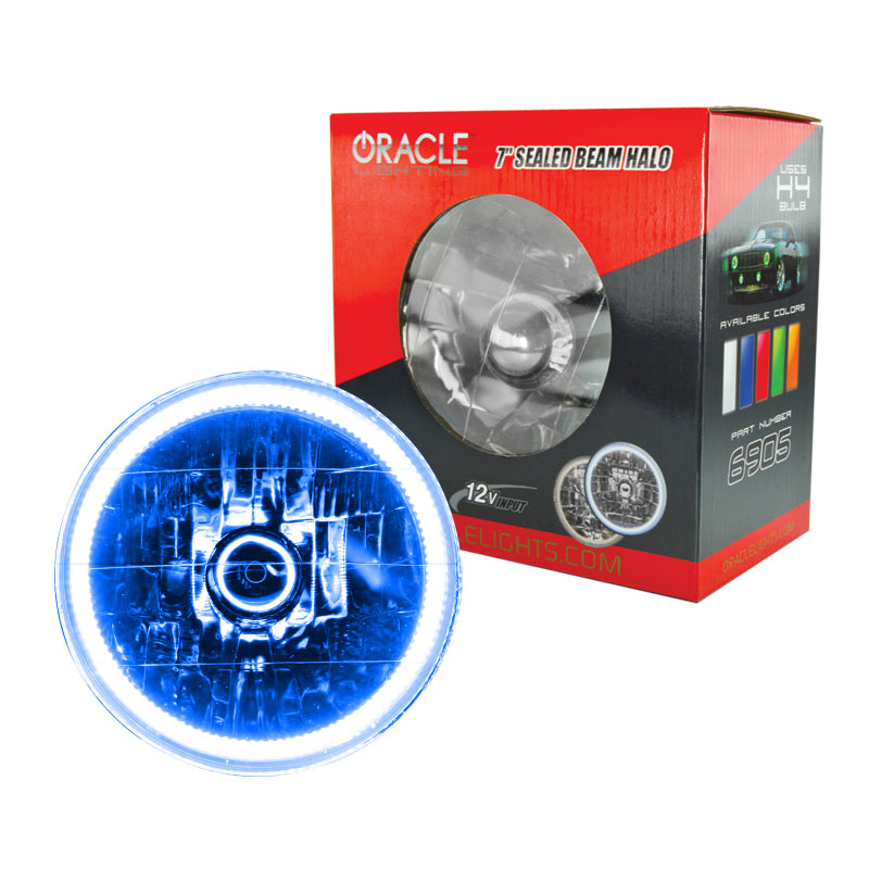 Oracle Pre-Installed Lights 7 IN. Sealed Beam - Blue Halo-thumbmail-1