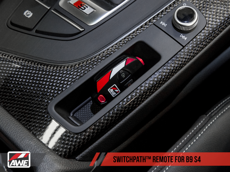 AWE Tuning Audi B9 S4 SwitchPath Exhaust - Non-Resonated (Black 102mm Tips)-thumbmail-2