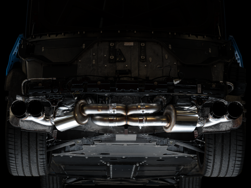 AWE Tuning 2020 Chevrolet Corvette (C8) Touring Edition Exhaust - Quad Diamond Black Tips-thumbmail-5
