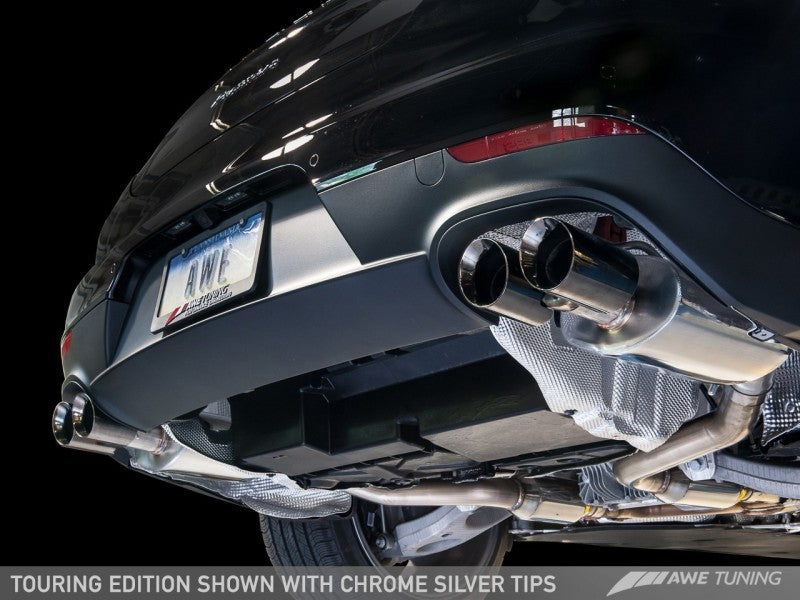 AWE Tuning Panamera 2/4 Touring Edition Exhaust (2011-2013) - w/Chrome Silver Tips-thumbmail-1