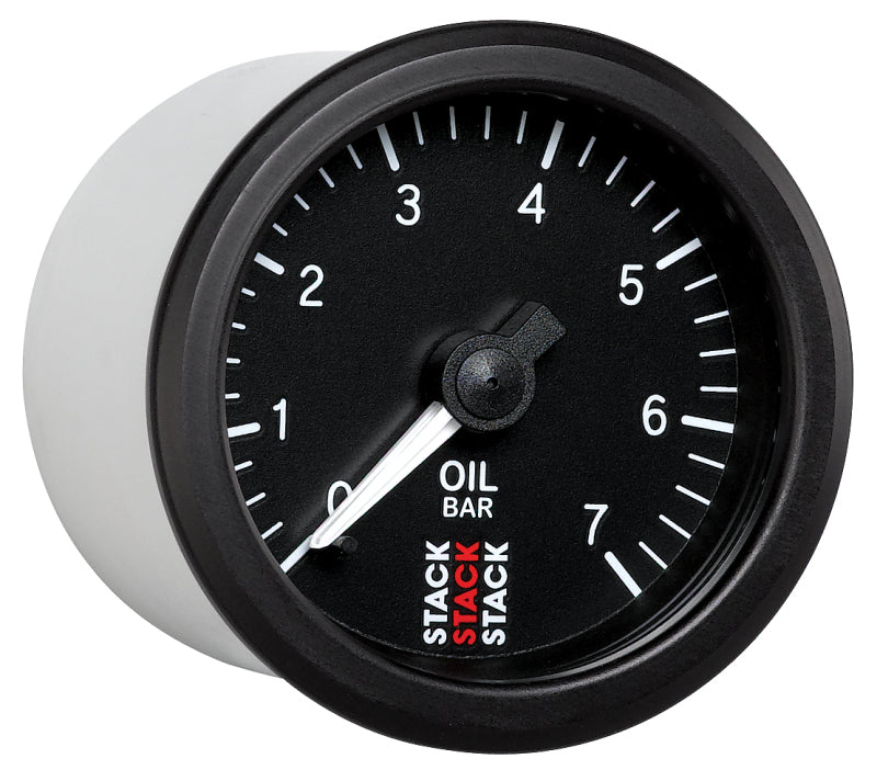 Autometer Stack Instruments 52mm 0-7 BAR M10 (M) Mechanical Oil Pressure Gauge - Black-thumbmail-2