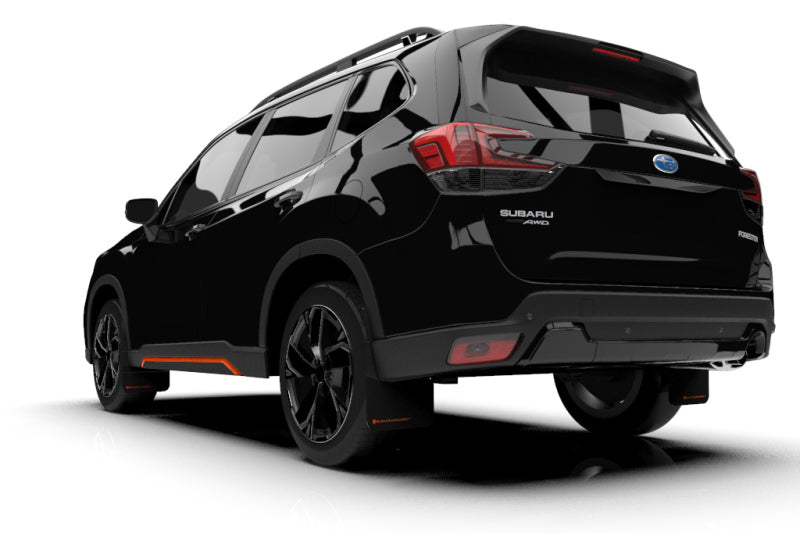 Rally Armor 19-21 Subaru Forester Black UR Mud Flap w/ Orange Logo-thumbmail-3