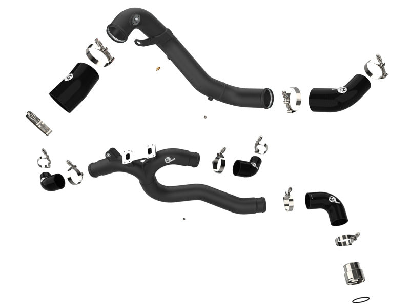 AFE 18-22 Kia Singer V6-3.3L BladeRunner Alum Hot/Cold Charge Pipe Kit Black-thumbmail-7