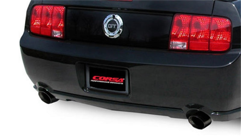 Corsa 05-10 Ford Mustang Shelby GT500 5.4L V8 Black Sport Axle-Back Exhaust-thumbmail-2