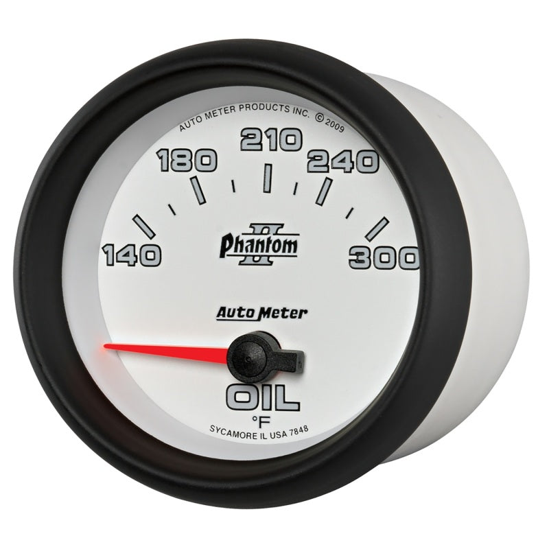 Autometer Phantom II 2 5/8in 140-300 Degree F Short Sweep Electronic Oil Temperature Gauge-thumbmail-3